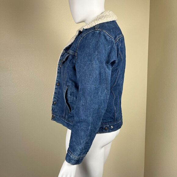 Levi’s San Fransisco Vintage Unisex Size XL Denim Sherpa Trucker Jean Jacket USA - Picture 4 of 16